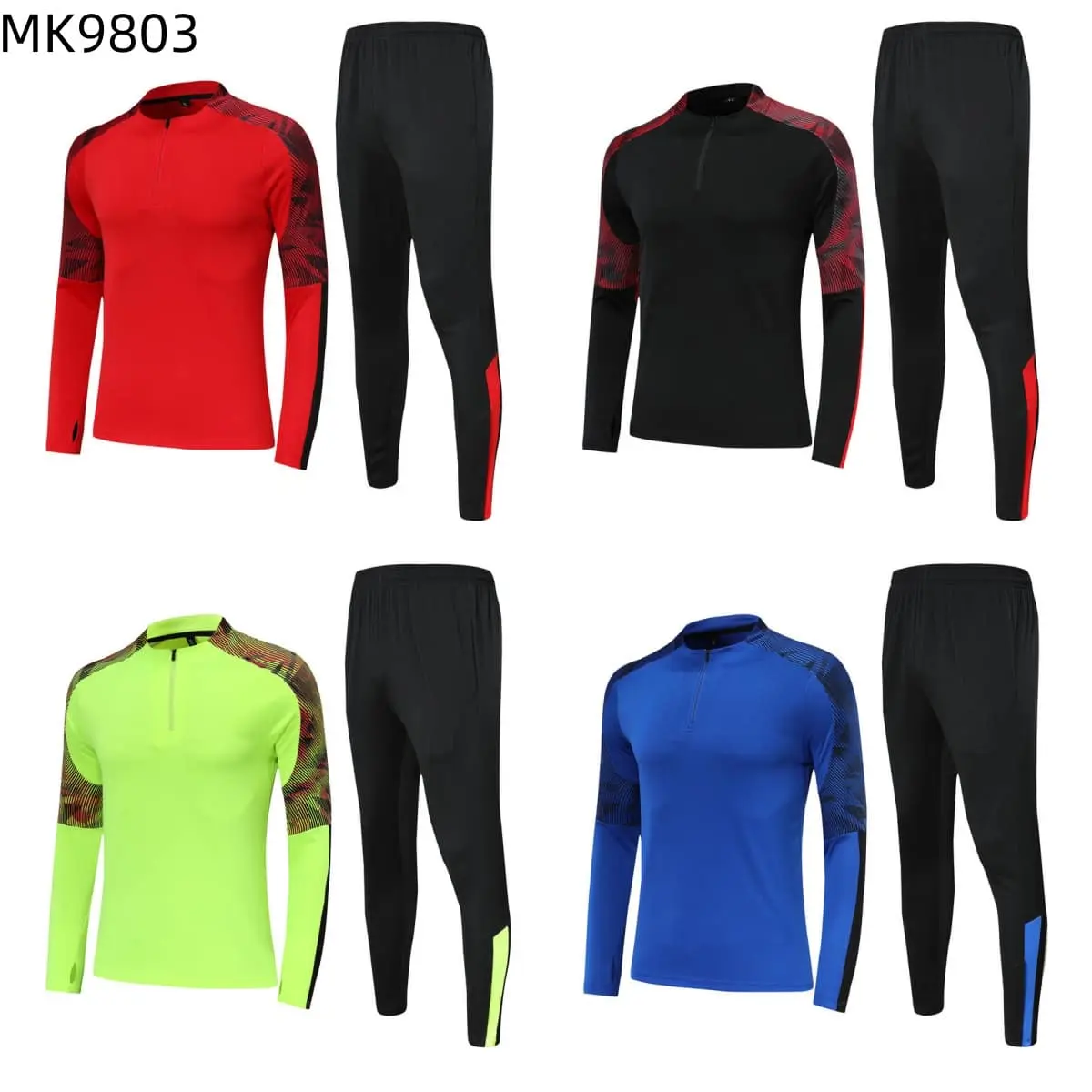 TCA Sportswear MK9803 Quarter Zipper Tracksuit   — view 1